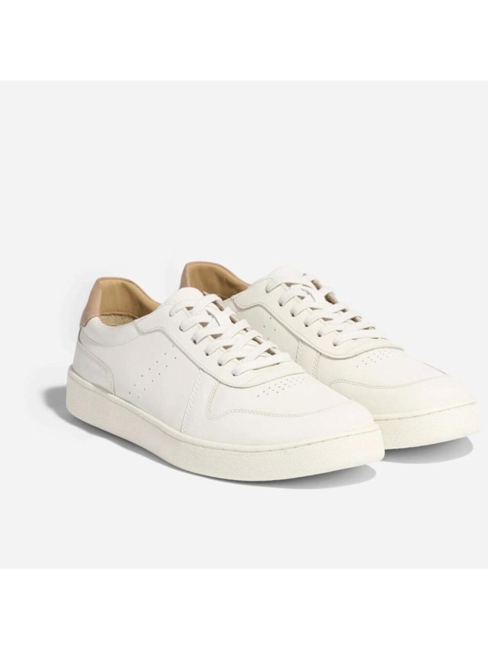 Nisolo Men's White and Cream Trainer